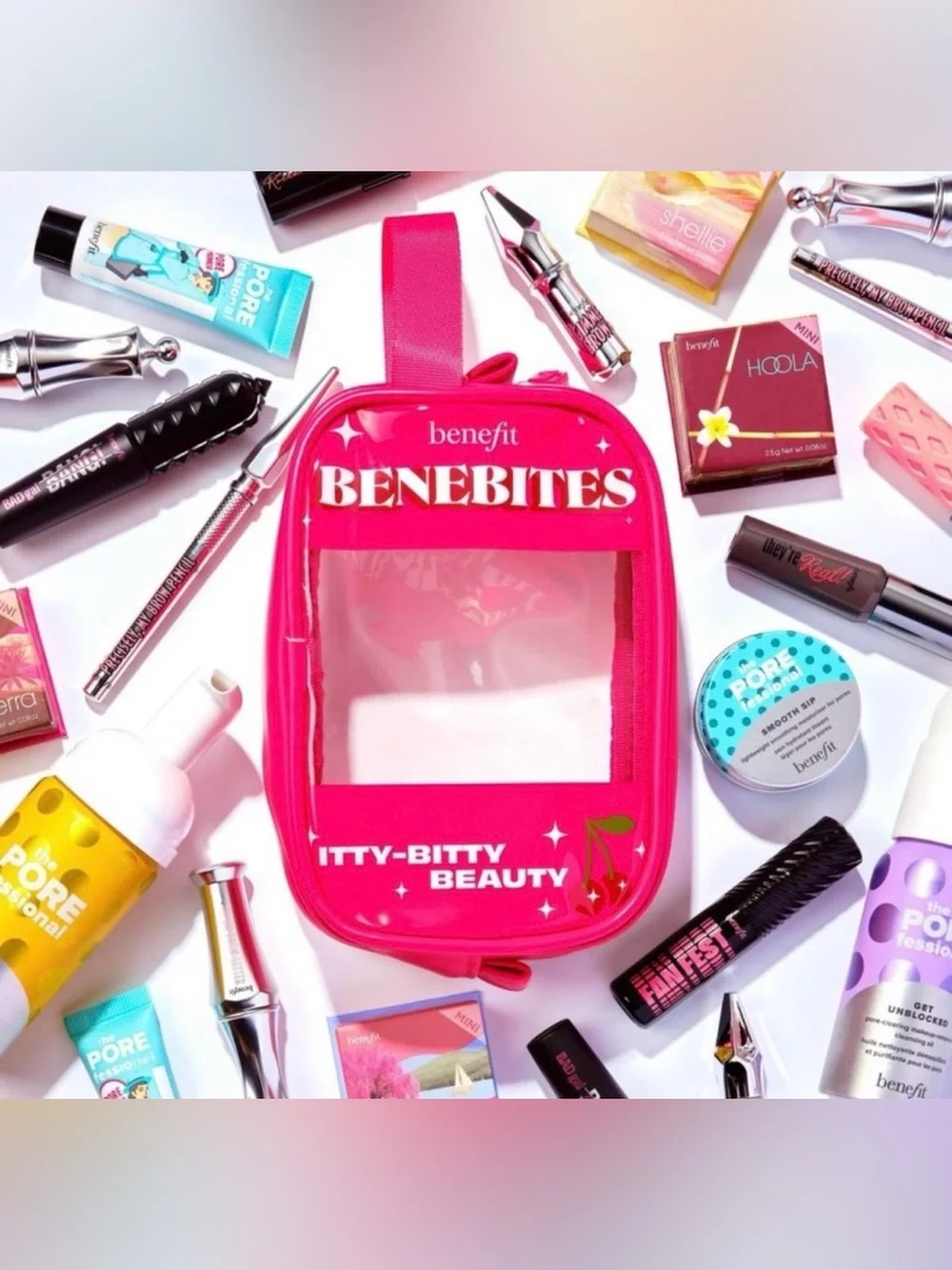 Benefit Cosmetics BENEBITES Itty-Bitty Beauty Mini Makeup Bag NWT